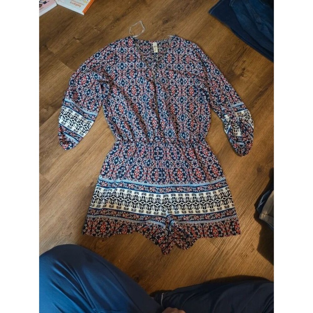 Romper floral - front zipper
